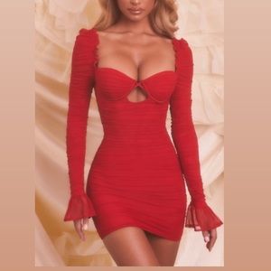 Mesh cut out dress